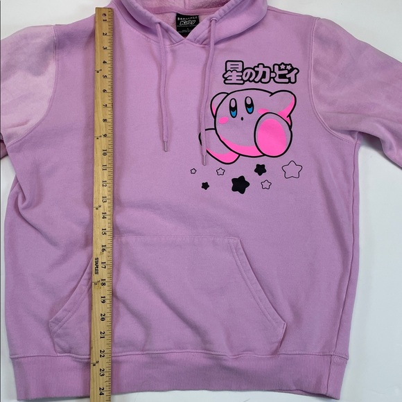 Kirby Pink Tie Dye Sleeve Hoodie BoxLunch Exclusive Graphic Pullover Size L - Picture 6 of 7